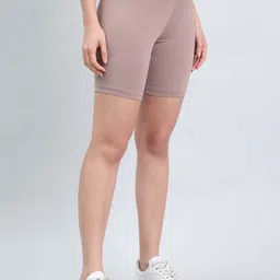 go colors Solid Women Brown Cycling Shorts image 3