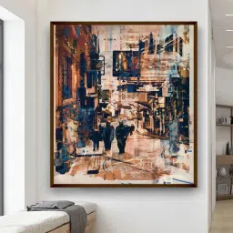 artsense Traditional Flair Multicolor Canvas Framed People and Places Art Print image 1