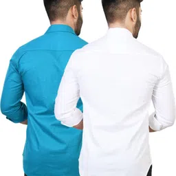 feel high Men Regular Fit Solid Casual Shirt image 2