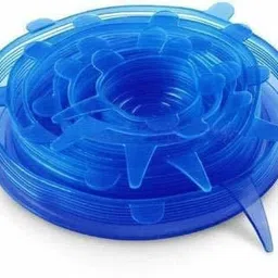 soflin Silicone Stretch Lids Flexible Covers for Rectangle, Round, Square Bowls, Dishes, Plates, Cans, Jars, Glassware and Mugs (Free Size) - Set of 6 5 inch Lid Set image 2