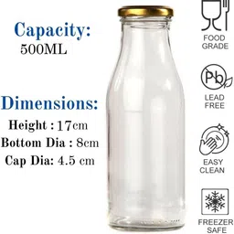 perizone Glass Milk Container - 500 ml image 2