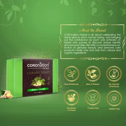 COROnation Herbal Set of 3 Ginger & Tea Tree Luxury Soap - 100 g Each image 3