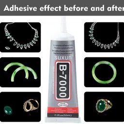 fashion crazz B-7000 50ml Multi-Function Transparent Adhesive Resin, Toys, Bag, Flowers, Touch Screen Cell Phone Repair Adhesive Glue image 3