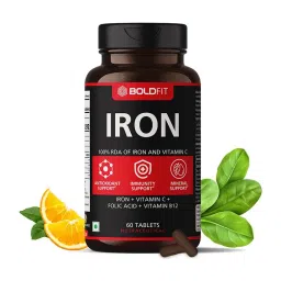 Boldfit Iron Supplement for Women & Men with Vitamin c, Folic Acid & Vitamin B12 - Iron Tablets Help Support Blood Building-picture-11