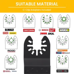 verilux Oscillating Tool Blades Set for Cutting and Scraping Wood Oscillating Tool Blades Set 5 Pack for Wood Saw Cutting Quick Change Universal Specialty Woodworking Bits Set image 4