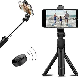 EAYS XT 02 Bluetooth Extendable Selfie Stick with Wireless Remote and 2 Level Fill Light for Making TikTok, Vlog Videos and Tripod Stand Selfie Stick for for Mobile and All Smart Phones Tripod 3 Axis Gimbal for Camera, Mobile image 4