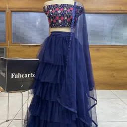 payu Embroidered Semi Stitched Lehenga Choli-picture-11