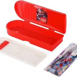 ski 3D Cartoon Printed Crysta Pencil Box for School Kids Boys & Girls Avengers Art Plastic Pencil Box image 3
