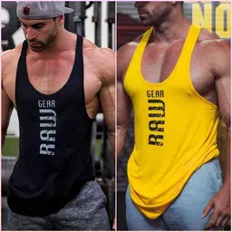 spoweary Pack of 2 Men Printed Scoop Neck Polyester Multicolor T-Shirt-picture-24