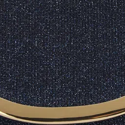 Forever Glam by Pantaloons Navy Blue & Gold-Toned Purse Clutch image 5
