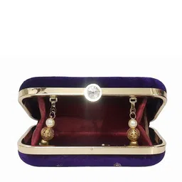 FRINGES Embroidered Box Clutch With Wrist Loop image 5