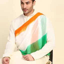 kemza Printed Chiffon Men Multicolor Stole image 2