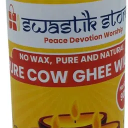 Pure Cow Ghee Wicks for Pooja, Wax Free Batti | Easy to use (90 Pieces) Cotton Wick-image-4