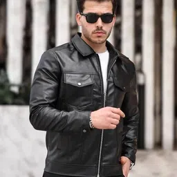 arcduff Men Solid Biker/Riding Jacket-picture-16