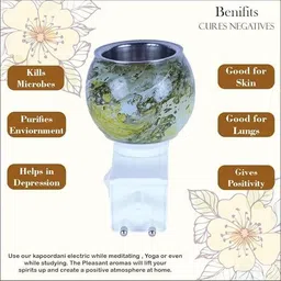 PEEPRESION Kapoor Dani Cum Night Lamp Aroma Kapoor Dani Multi Functional Essential Oil Fragrance Your Home, Office, Spa, Hotel, Club Diffuser image 3