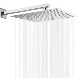 cliquin 8x8 Inch Square Overhead Shower with 12-Inch Square Arm – Chrome Finish Fixed Mount-picture-22