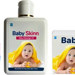 baby skinn Baby Massage Oil 100ml with Heater + pH 5.5 Bathing Bar 75g | Combo-picture-3