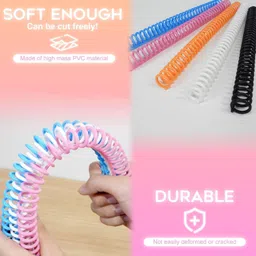 Tsuwezi 4 Pcs of Loose Leaf Plastic Binding Combs Spiral Book Binder for Student Manual Ring Binder image 4