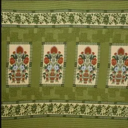 eleganzze Polyester Double Flat 300 TC Floral Bedsheet image 3