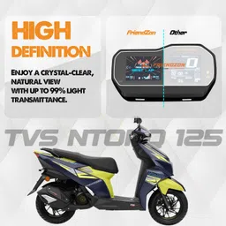 friendzon Screen Guard for TVS Ntorq 125 XT | Anti- bubble | HD Clear | Anti- Fingerprint Bike Crash Guard image 2
