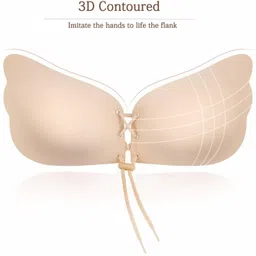 dn brothers Invisible Silicone Gel Self Adhesive Backless Reusable Stick on PushUp Bra DN95 Nursing Breast Pad image 2