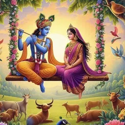 Radha Krishna DIY 5D Diamond Paint by Numbers Kit for Adults and Kids Beginners Canvas 12 inch x 16 inch Painting-image-1