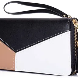 Women Casual Black Genuine Leather Wallet-image-0