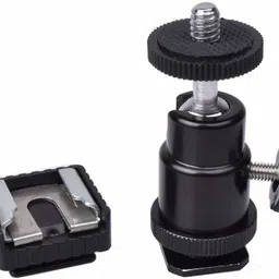 MILLETS Branded Camera Tripod LED Light Flash Bracket Camera Holder Mount 1/4 Hot Shoe Adapter Cradle Ball Head (with Cold Shoe) Tripod Ball Head image 1