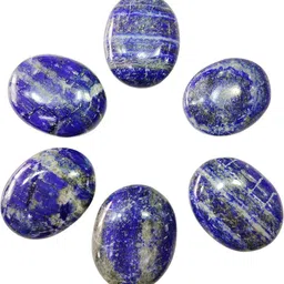 9dzine Lapis Lazuli Palm Stone Crystals, Lapis Large Crystal Palm Stone For Meditation Polished Oval Crystal Stone image 4