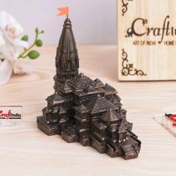 ecraftindia Ram Mandir Ayodhya Copper Polyresin Religious Temple-picture-32