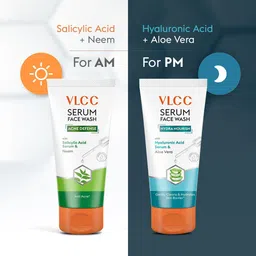 VLCC Salicylic Acid & Neem Serum Facewash for AM & Aloe Vera Serum Facewash for PM image 3