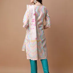 trahimam Women Cotton Blend Kurti Pant Dupatta Set image 2