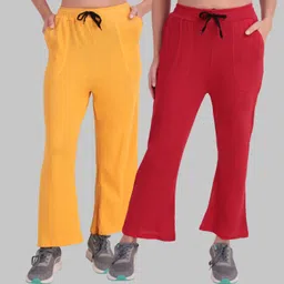 nancy enterprises Pack of 2 Women Solid Multicolor Track Pants-picture-25