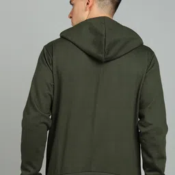 adyavastram Men Full Sleeve Solid Hooded Sweatshirt image 2