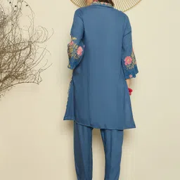 indo era Women Viscose Rayon Kurta Pant Set image 2