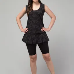 dapra Swimsuit with attached shorts Printed Women Swim-dress Multicolor Swimsuit-picture-11