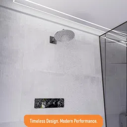 ibey 6-inch Round Rainfall Shower Head | High-Pressure Steel Wall-Mounted Shower Fixed Mount image 2