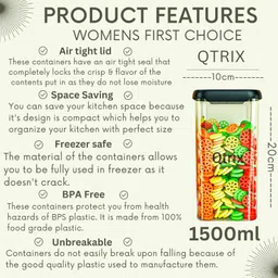 womens first choice Plastic Grocery Container - 1500 ml image 4