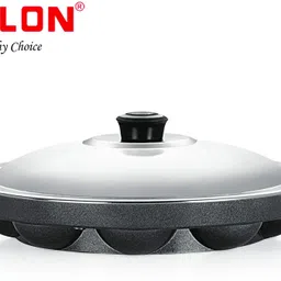 nirlon Appam maker and Pan cake maker Paniarakkal with Lid 0.2 L capacity 23 cm diameter image 2