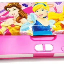 gift collection 2 Way Magnetic Lock With Push Button to open Sharpener - Pink Cartoon Print Art Plastic Pencil Box-picture-22