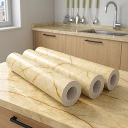 Vinyl Decorative Yellow Wallpaper-image-4