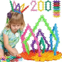 playfull peaks Star Links Interlocking Blocks Educational, Construction Blocks for Kids 100 Pcs-picture-23