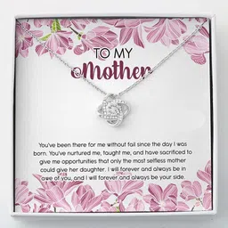 rakva Mother Mom Necklace With Gift Box Zircon Sterling Silver Pendant Set-picture-25
