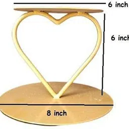trending products villa Metal Heart Floating Tier Cake Spacer, Separator, Stand Stainless Steel Cake Server image 2