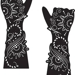 bittu creation MENDI_F134 MENDI_F134 Hand Mehndi Stencil Stencil image 1