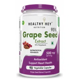 HealthyHey Nutrition Grape Seed Extract , Maximum Strength, 95% Polyphenols 90 Veggie Capsules-picture-13