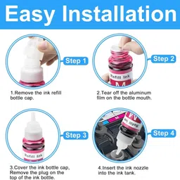 verena GI-70/71 Refill Ink for G1020,G2020,G2021,G2060,G3020 135ML 2Pcs Printers Black Ink Bottle image 5