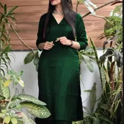 ak creation Women Cotton Blend Kurti Pant Set-picture-19