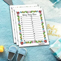 shikharretails Baby Shower Special Baby Name Race Baby Shower Game Leafs (Pack of 50 Leaf)-picture-26