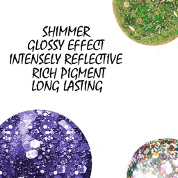 PERPAA Set Of 5 Glitter Light Reflective UV Gel Sparkly Nail Polish - 5ml Each image 4